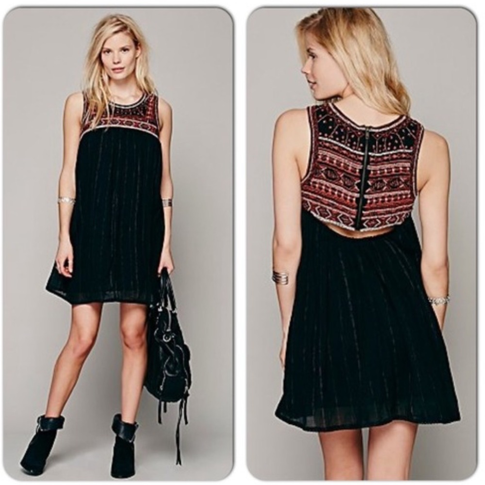 Free People  Aztec Bib Dress